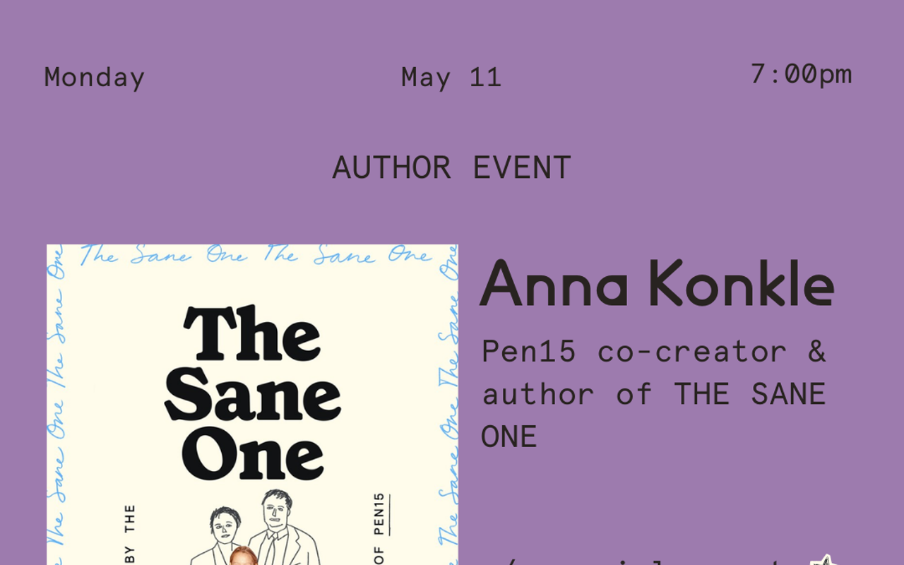 Image: Anna Konkle: The Sane One Book Tour