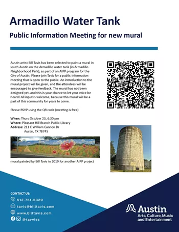 Image: Armadillo Water Tank Mural - Public Information Session