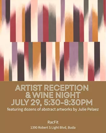 Image: Art Reception & Wine Night with Artist Julie Pelaez