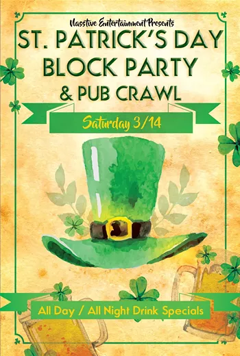 Image: ☘️ Austin St Patrick's Day Bar Crawl & Block Party