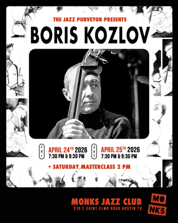 Image: Boris Kozlov, 3x Grammy-Winning Bassist, at Monks Jazz