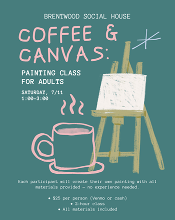 Image: Coffee & Canvas: Adult Painting Class