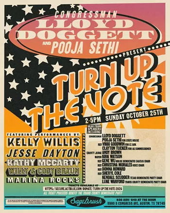 Image: Congressman Lloyd Doggett & Pooja Sethi Turn Up the Vote