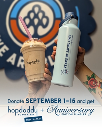 Image: Double Reward: Free Hopdoddy Shake & Exclusive 75th Anniversary Tumbler with We Are Blood!