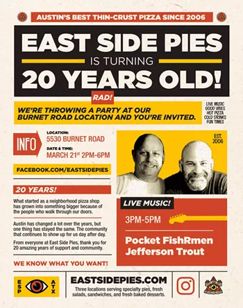Image: East Side Pies 20th Anniversary Party