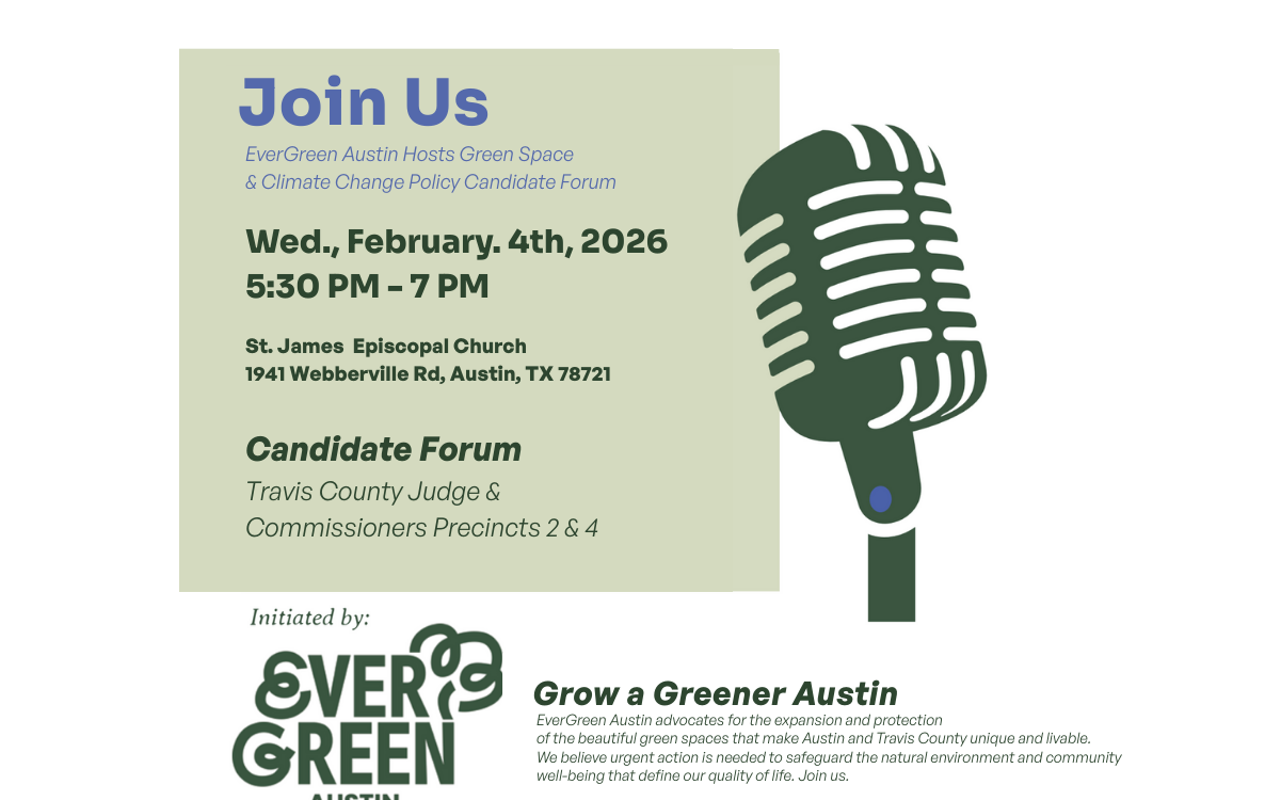 Image: EverGreen Austin: Travis County Candidate Forum