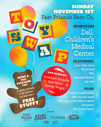 Image: "Give a Toy, Get a Toy" Benefiting Dell Children's Medical Center