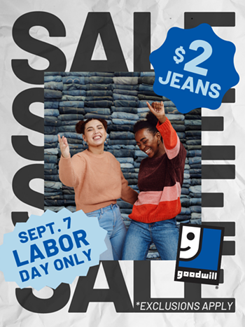 Image: Goodwill Central Texas Labor Day $2 Jeans Sale