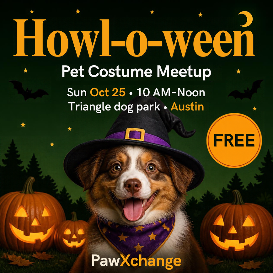 Howl-o-ween Pet Costume Meetup at the Triangle dog park, Sunday, Oct. 25
