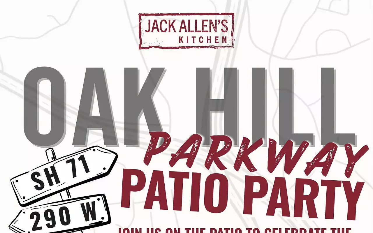 Image: Jack Allen's Oak Hill Patio Party
