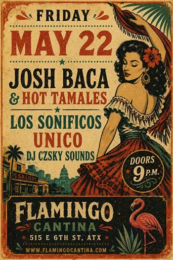 Image: Josh Baca & the Hot Tamales, los Sonificos, Unico, DJ Czsky Sounds
