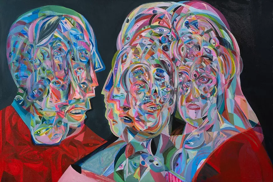 Sara Hannon, We&rsquo;ve been taught to listen, acrylic on canvas, 2023
