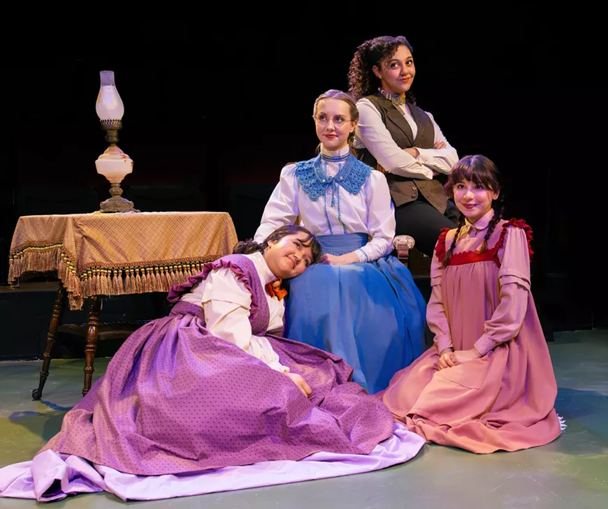 Amaris Jimenez, Annika Roberts, Victoria Turner and Evyen Castillo in MMNT's Little Women by Kate Hamill
