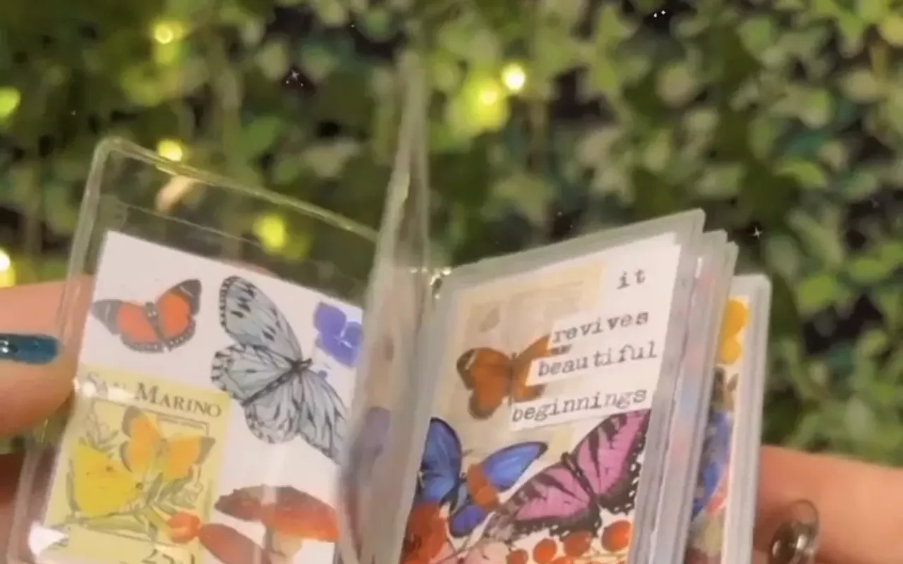 Image: Make Your Own Poetry Collage Keychain Book!