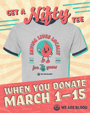 Image: MARCH 1-15: Retro Saving Lives Shirt