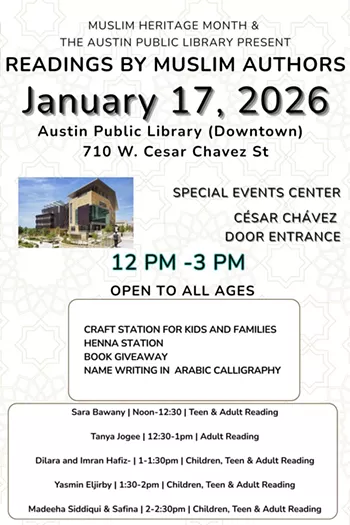 Image: Muslim Heritage Month -- Author Readings