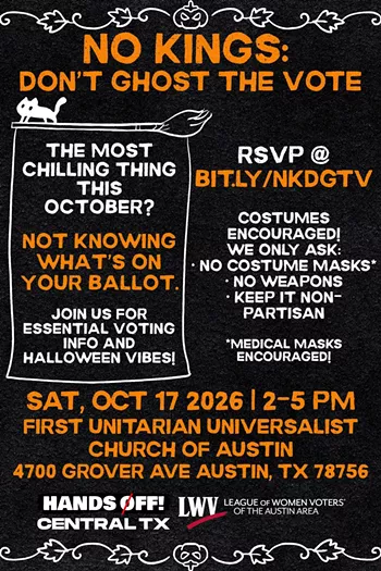 Image: No Kings: Don't Ghost The Vote