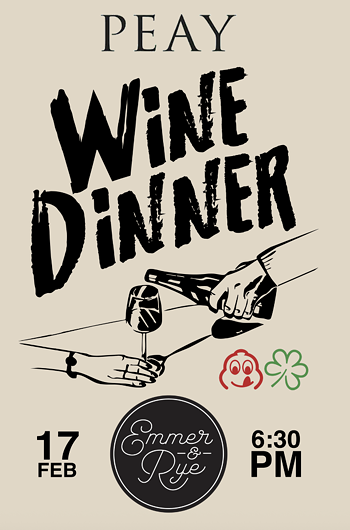 Image: Peay Wine Dinner at Emmer & Rye