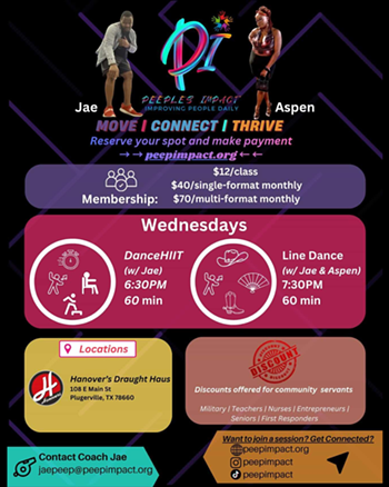 Image: Peeples Impact: X-treme Dance Fit + Line Dance Class