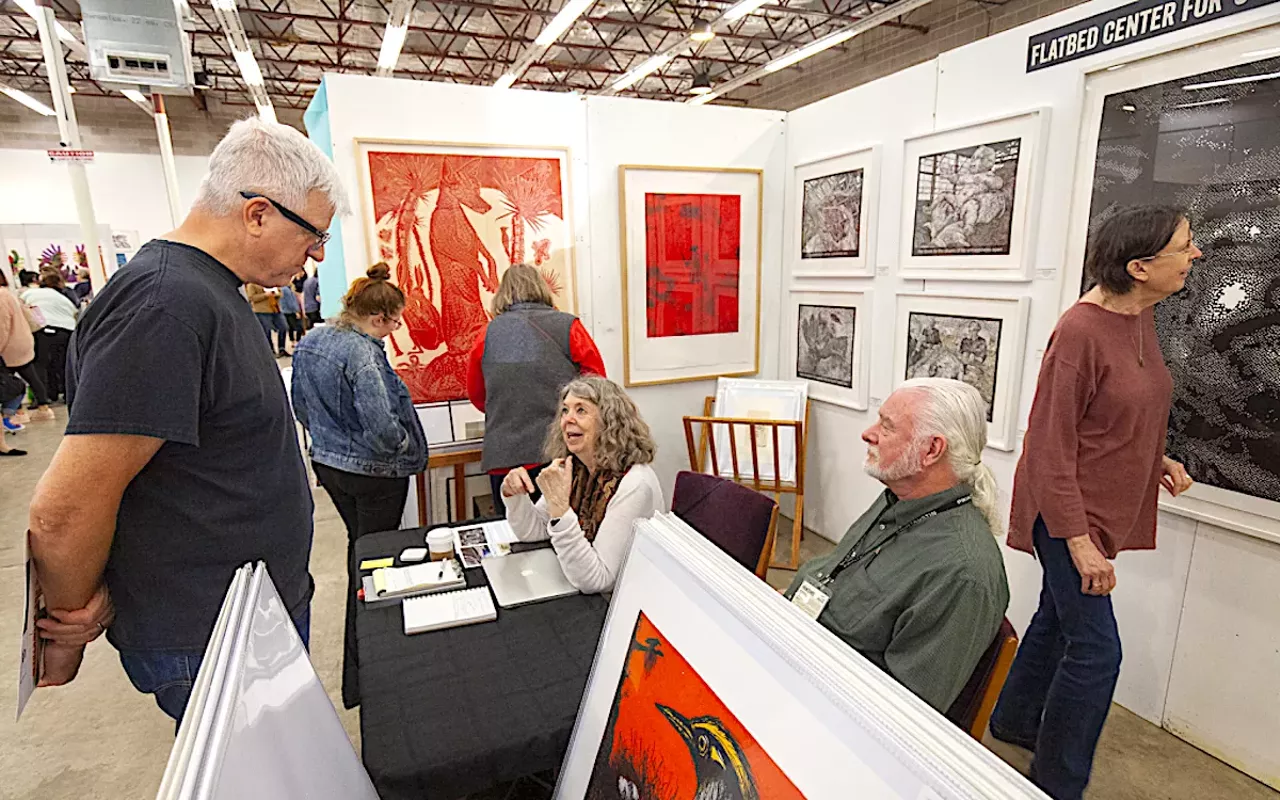 Image: PrintEXPO: Exhibition, Demonstrations + Steamroller Printing