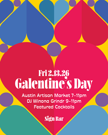 Image: Sign Bar Galentine&rsquo;s Market