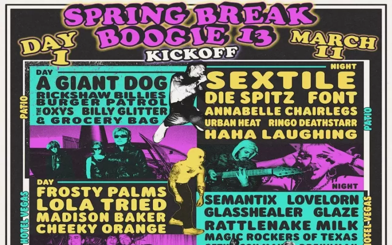 Image: Spring Break Boogie w/ Die Spitz, Sextile, Font, Urban Heat, A Giant Dog, Annabelle Chairlegs, more