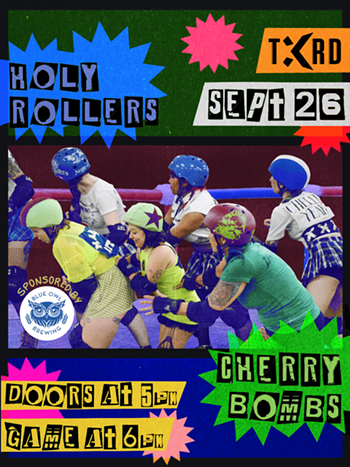 Image: Texas Roller Derby Presents: Cherry Bombs VS Holy Rollers