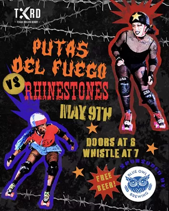 Image: TEXAS ROLLER DERBY PRESENTS RHINESTONES VS PUTAS DEL FUEGO