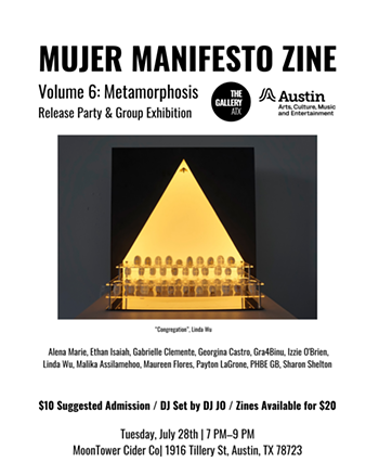 Image: The Gallery ATX Presents Mujer Manifesto Zine Volume 6: Metamorphosis Release Party & Group Exhibition