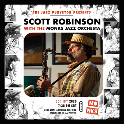 Image: The Jazz Purveyor Presents: Monks Jazz Orchestra featuring Scott Robinson