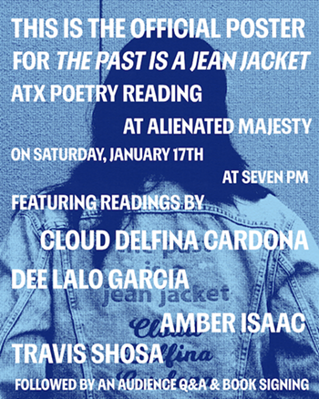 Image: the past is a jean jacket Poetry Reading