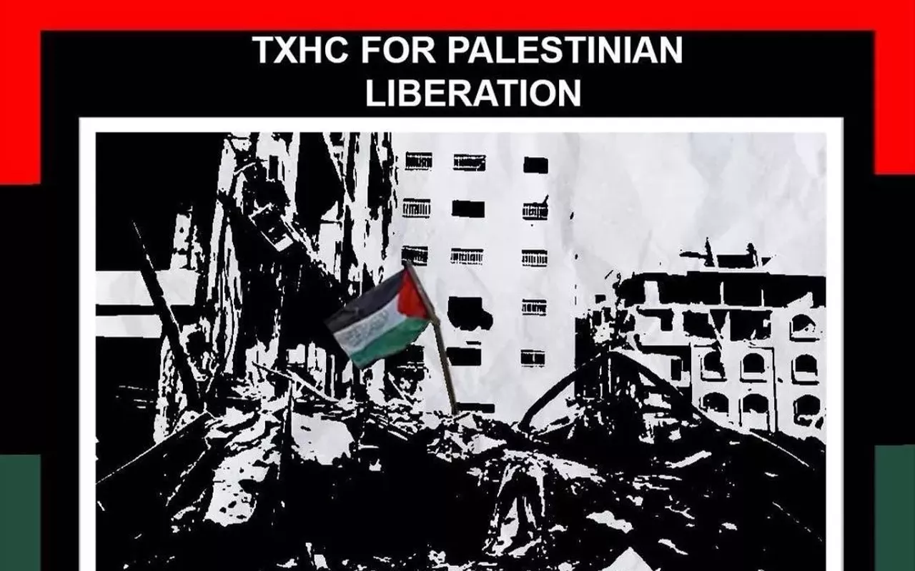 Image: TXHC For Palestinian Liberation w/ Bosh, Tupaki, Banged Out, the Stuff, Unnecessary Roughness [inside]