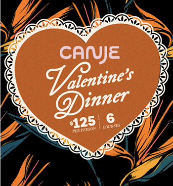 Image: Valentine&rsquo;s Day Dinner at Canje