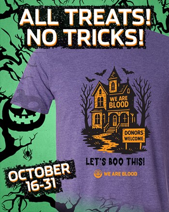 Image: We Are Blood Treats Donors to a &ldquo;Let&rsquo;s Boo This&rdquo; Shirt October 16&ndash;31