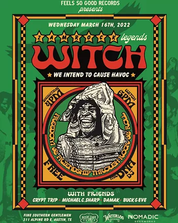 Image: W.I.T.C.H. (6:00), Crypt Trip, Michael C. Sharp, Damak, Buck & Eve, Mr. DNA DJ